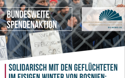 Spendeaktion! Solidarisch mit den Geflüchteten im eisigen Winter von Bosnien